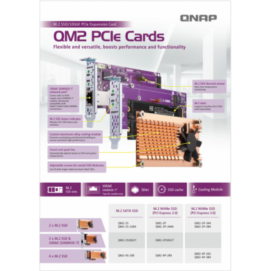 QNAP QM2-2P-384 CACHE KART