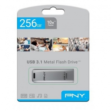 256 GB USB 3.1 PNY ELITE STEEL USB FLASH BELLEK