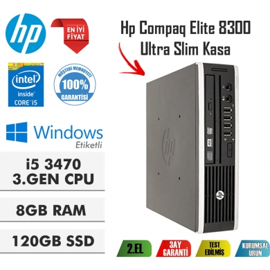 HP Elite 8300 Ultra SFF İ5-3470 8GB RAM 120GB SSD Masaüstü PC