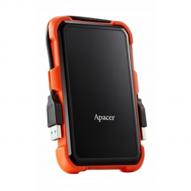 Apacer AC630 Siyah-Turuncu 2 TB Askeri Sınıf Darbeye Dayanıklı 2.5" USB 3.1 Taşınabilir Harddisk (AP2TBAC630T-1)