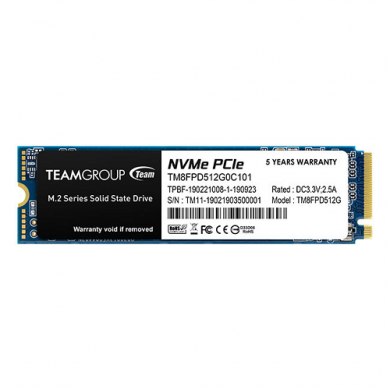 Team MP33 Pro 512GB 2100/1700MB/s NVMe PCIe Gen3x4 M.2 SSD Disk (TM8FPD512G0C101)