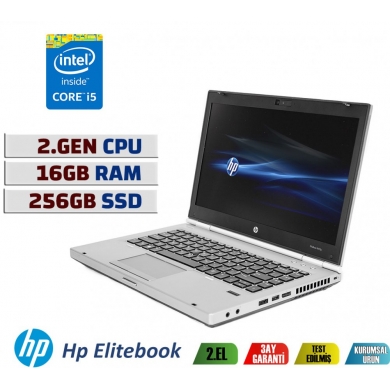 Hp Eitebook 8460P İntel Core İ5-2520M 16GB 256GB SSD Notebook