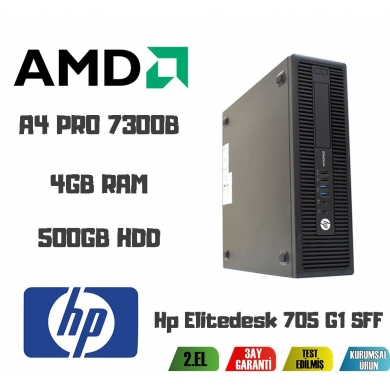 Hp Elitedesk 705 G1 SFF AMD A4 PRO 7300B CPU+4GB RAM+500GB HDD