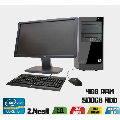 Hp Pro 3300 İntel İ5 2.Gen CPU+4GB RAM+500GB HDD 19'' Monitör Takım Bilgisayar