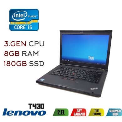 Lenovo Thinkpad T430 Intel i5-3320M 8GB RAM 180GB SSD Notebook